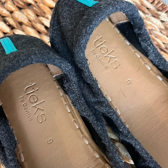 Tieks by Gavrieli Greystone vegan wool gray flats textured slippers shoes 9 - Picture 6 of 9